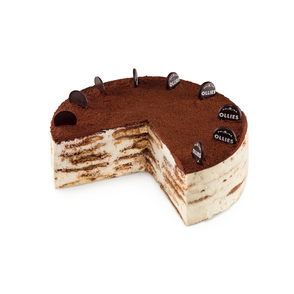 Řez dortem Tiramisu dort Ollies