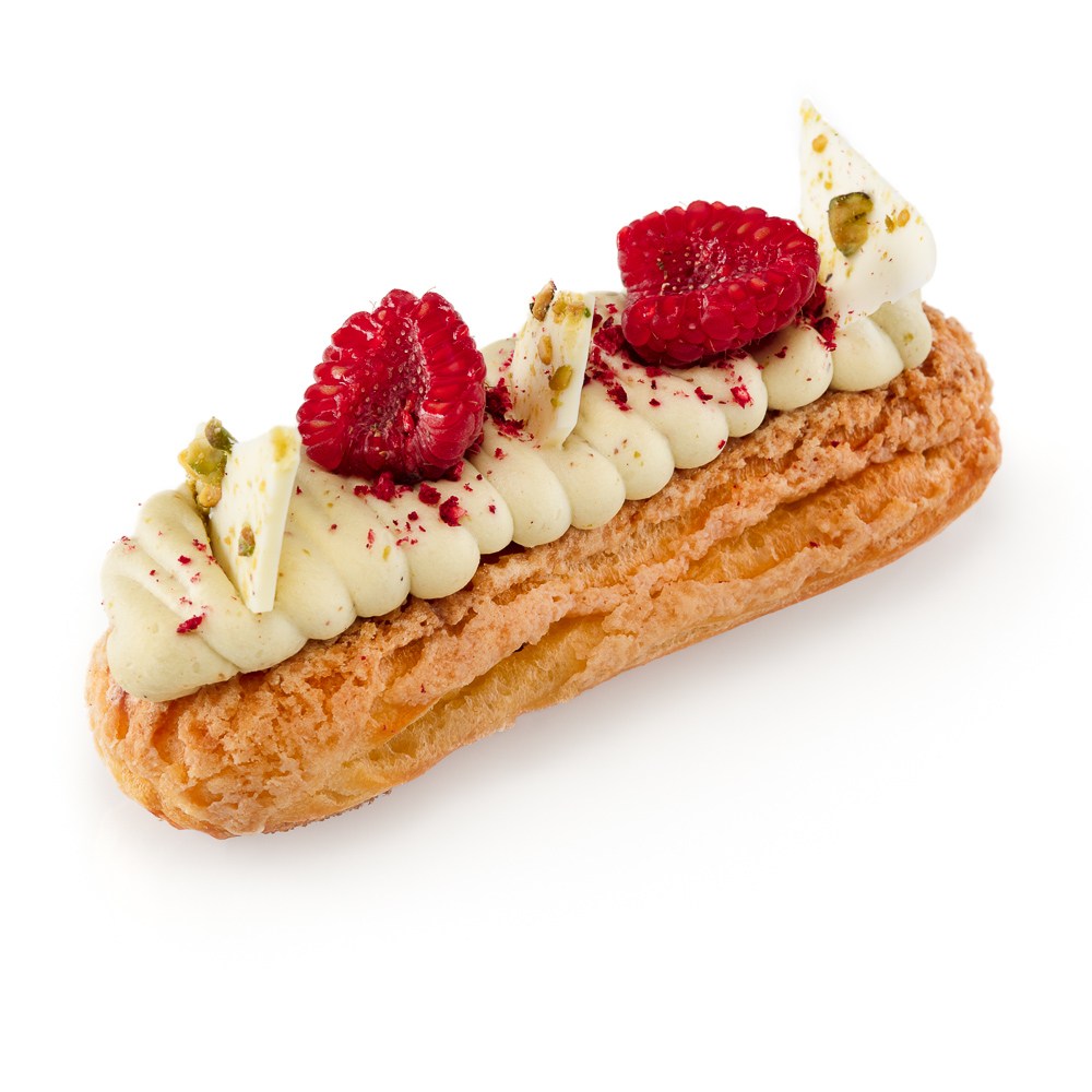Eclair Pistácie a Malina  Ollies